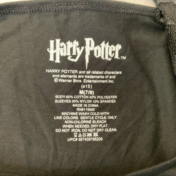 Harry Potter sz15 Juniors (7/9) M Top with Lace Sleeves EUC Warner Bros.SALES ❗️ - Picture 5 of 10